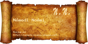 Némedi Noémi névjegykártya